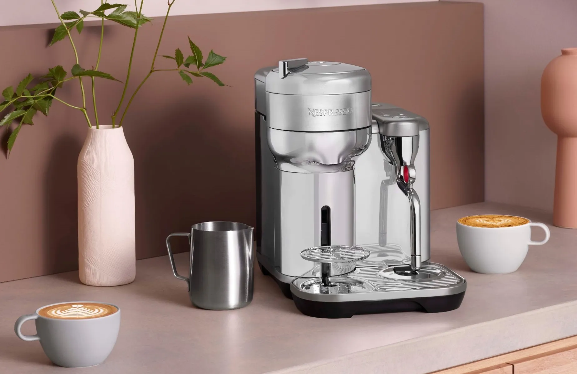 اسپرسو ساز نسپرسو ورتو کریتیستا سیج رنگ سیلور مدل Sage Vertuo Creatista SVE850BSS4EEU1